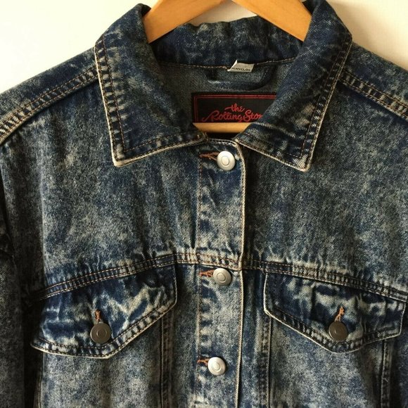 The Rolling Stones Shrunk Denim Trucker Jacket (M) - Picture 3 of 8